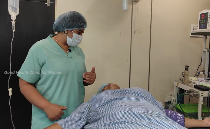 Dr. Sai Anusha performing cosmetic gynecological surgery